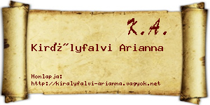 Királyfalvi Arianna névjegykártya
